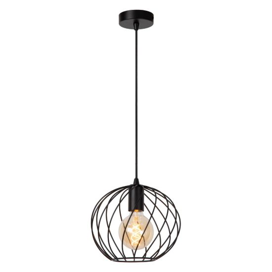 Lampadario a sospensione piccolo a sfera per soggiorno moderno nero