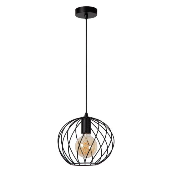 Lampadario a sospensione piccolo a sfera per soggiorno moderno nero