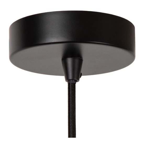 Lampadario a sospensione a cilindro per soggiorno moderno nero naturale