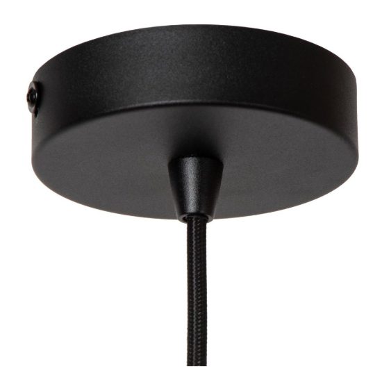 Lampadario a sospensione a cilindro per soggiorno contemporaneo nero oro
