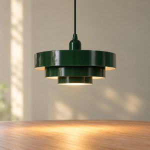 Lampadario a sospensione rotondo per camera da letto moderno verde