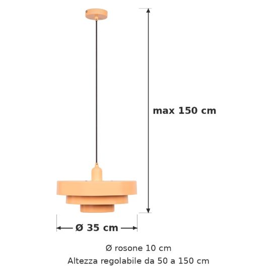 Lampadario a sospensione rotondo per camera da letto moderno rosa