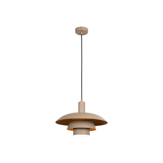Lampadario a sospensione a cupola a strati per cucina moderno tortora