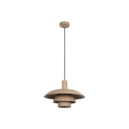 Lampadario a sospensione a cupola a strati per cucina moderno tortora