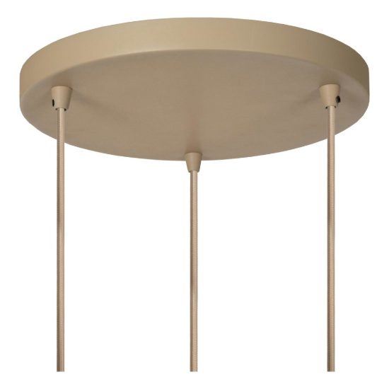 Lampadario a sospensione con 3 pendenti a grappolo per salotto moderno tortora