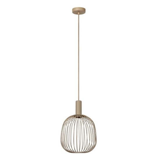 Lampadario a sospensione piccolo a sfera per salotto moderno tortora