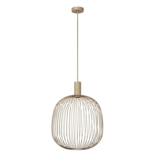 Lampadario a sospensione grande a sfera per salotto moderno tortora