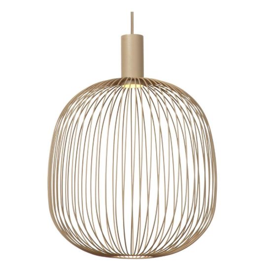 Lampadario a sospensione grande a sfera per salotto moderno tortora