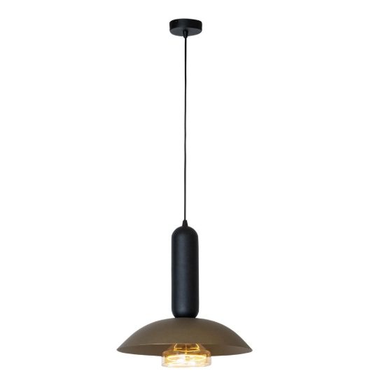 Lampadario a sospensione a calotta per cucina moderno caffe nero