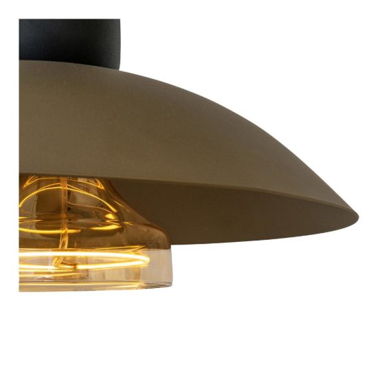 Lampadario a sospensione a calotta per cucina moderno caffe nero