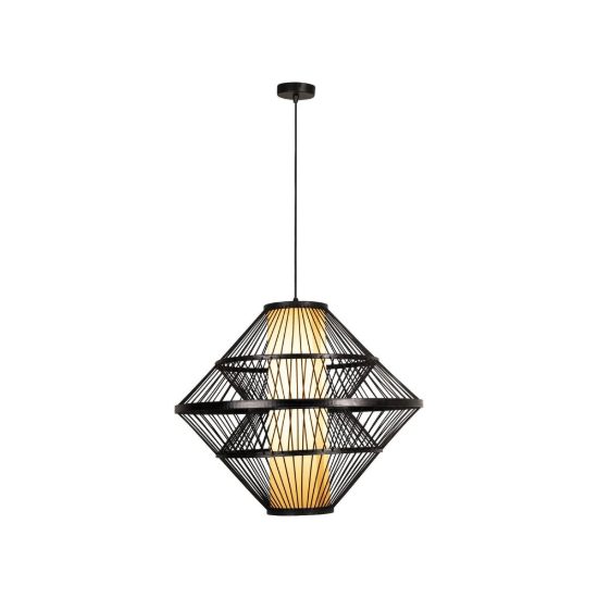 Lampadario a sospensione grande per sala da pranzo moderno nero