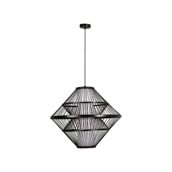 Lampadario a sospensione grande per sala da pranzo moderno nero