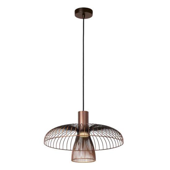 Lampadario a sospensione piccolo a cupola per cucina contemporaneo caffe nero