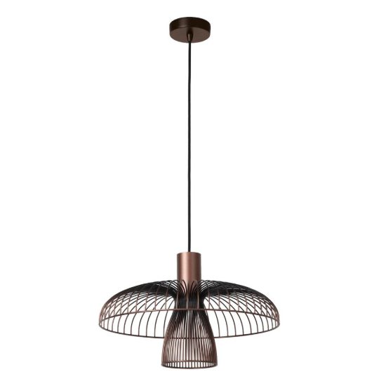 Lampadario a sospensione piccolo a cupola per cucina contemporaneo caffe nero