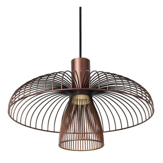 Lampadario a sospensione piccolo a cupola per cucina contemporaneo caffe nero