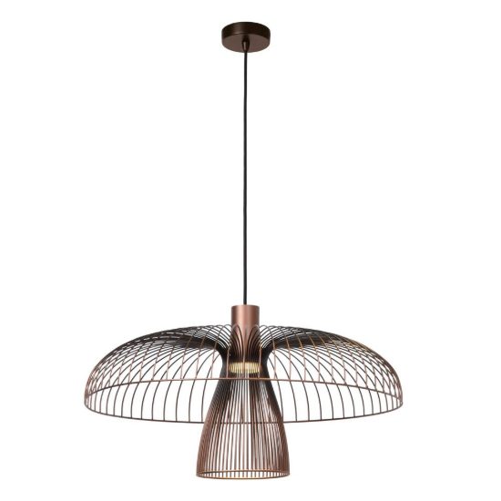 Lampadario a sospensione grande a cupola per cucina contemporaneo caffe nero