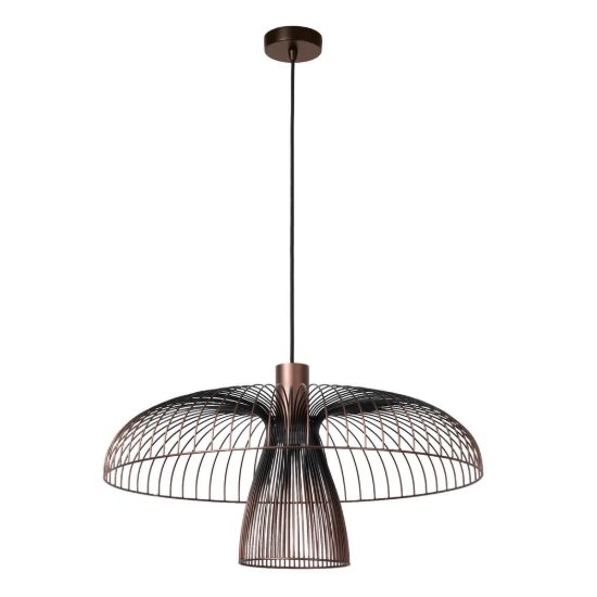 Lampadario a sospensione grande a cupola per cucina contemporaneo caffe nero