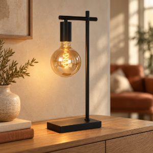 Lampada da tavolo per soggiorno moderna nero