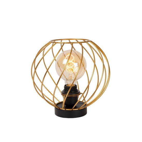 Abat-jour a sfera per comodino contemporaneo oro nero