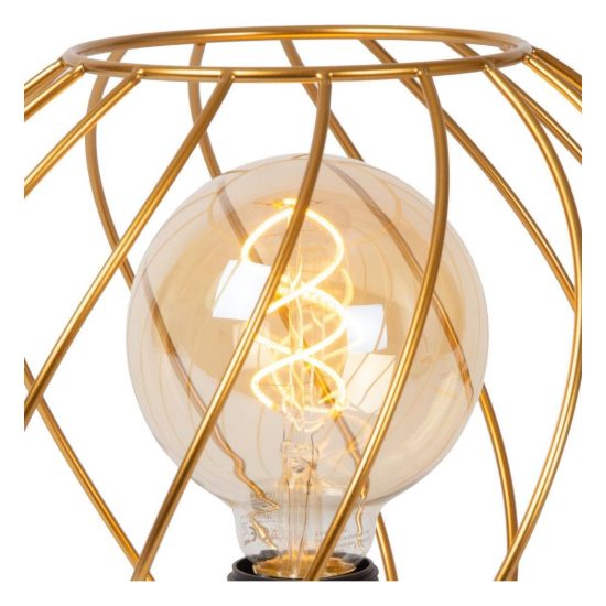 Abat-jour a sfera per comodino contemporaneo oro nero