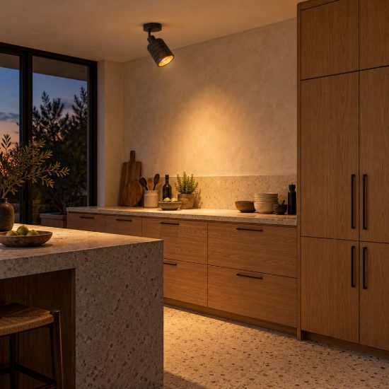 Faretto da soffitto per soggiorno orientabile moderno nero naturale