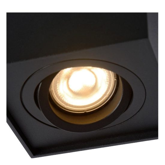 Faretto da soffitto quadrato per soggiorno orientabile moderno nero