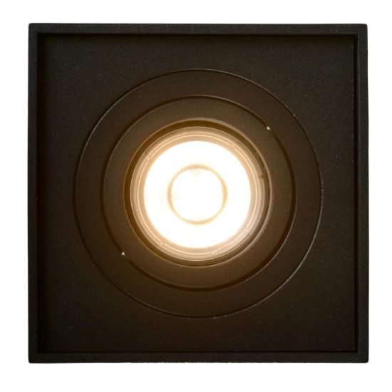Faretto da soffitto quadrato per soggiorno orientabile moderno nero