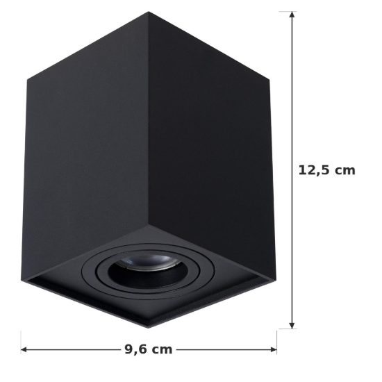 Faretto da soffitto quadrato per soggiorno orientabile moderno nero