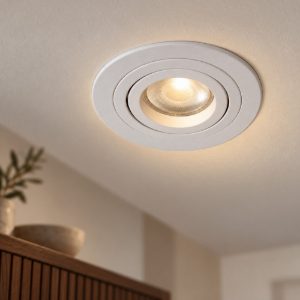 Faretto da incasso per cartongesso per salotto orientabile moderno rotondo bianco