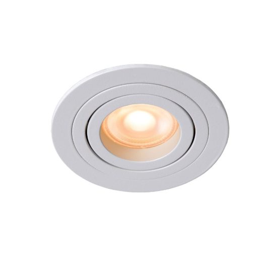 Faretto da incasso per cartongesso per salotto orientabile moderno rotondo bianco