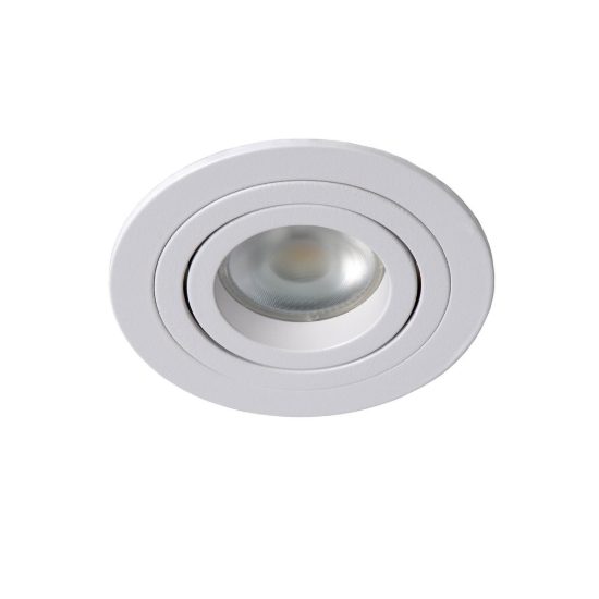 Faretto da incasso per cartongesso per salotto orientabile moderno rotondo bianco