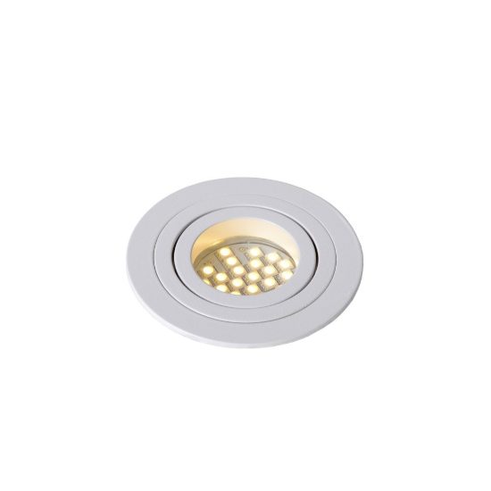 Faretto da incasso per cartongesso per salotto orientabile moderno rotondo bianco