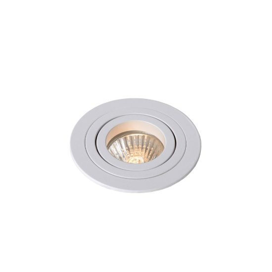 Faretto da incasso per cartongesso per salotto orientabile moderno rotondo bianco