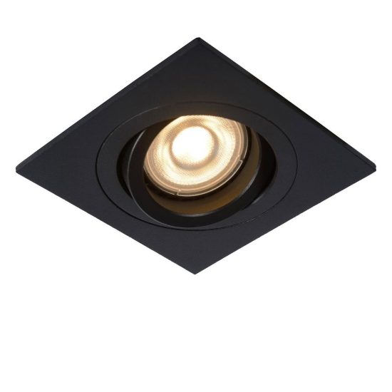 Faretto da incasso per cartongesso per soggiorno orientabile moderno quadrato nero
