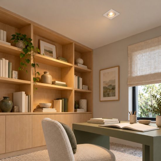 Faretto da incasso per cartongesso per salotto orientabile moderno quadrato bianco