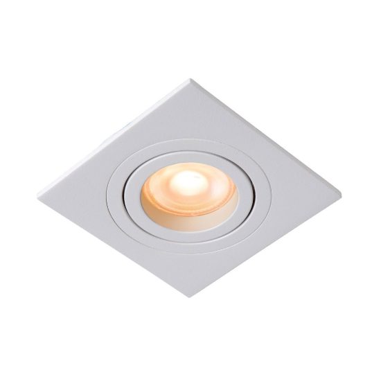 Faretto da incasso per cartongesso per salotto orientabile moderno quadrato bianco