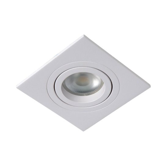 Faretto da incasso per cartongesso per salotto orientabile moderno quadrato bianco