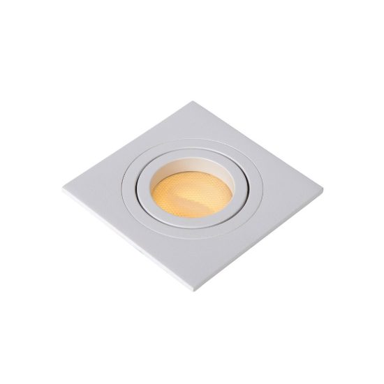 Faretto da incasso per cartongesso per salotto orientabile moderno quadrato bianco