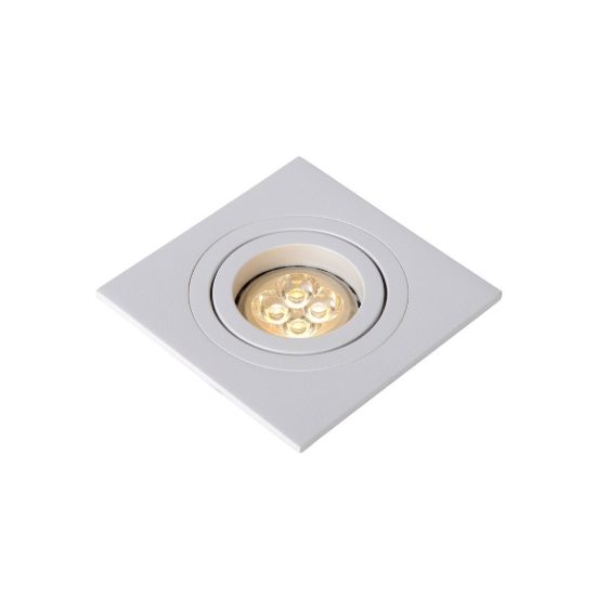 Faretto da incasso per cartongesso per salotto orientabile moderno quadrato bianco