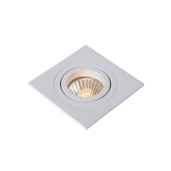 Faretto da incasso per cartongesso per salotto orientabile moderno quadrato bianco