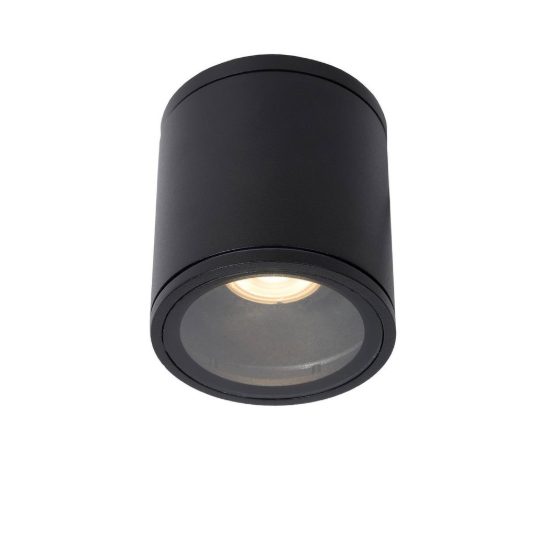 Faretto da soffitto cilindrico per bagno moderno nero ip65