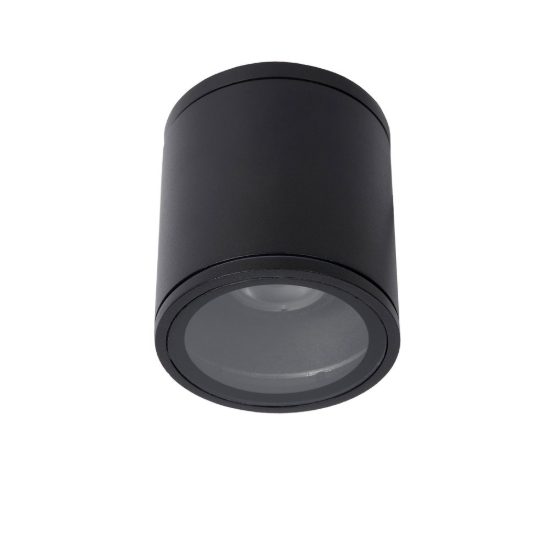 Faretto da soffitto cilindrico per bagno moderno nero ip65