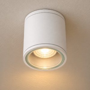 Faretto da soffitto cilindrico per bagno moderno bianco ip65