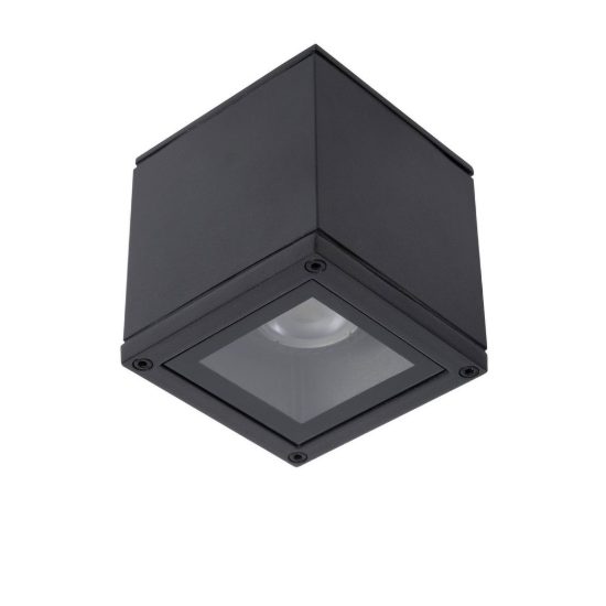 Faretto da soffitto quadrato per bagno moderno nero ip65