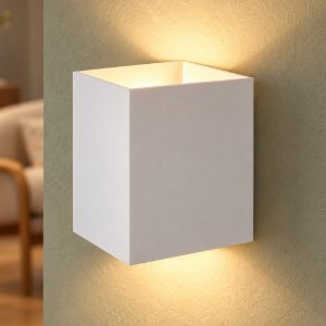 Applique a cubo per salotto moderna bianco