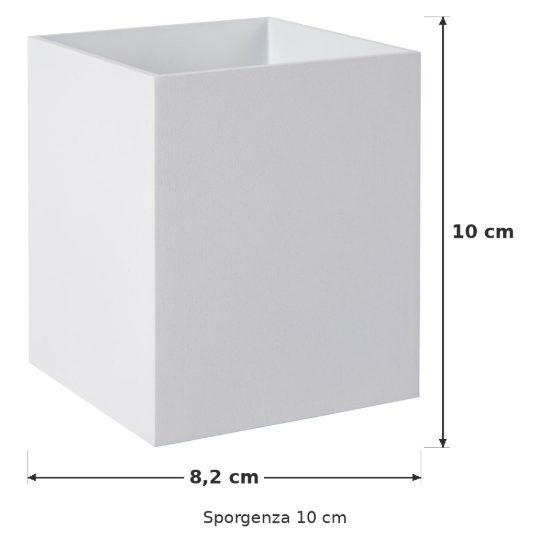 Applique a cubo per salotto moderna bianco