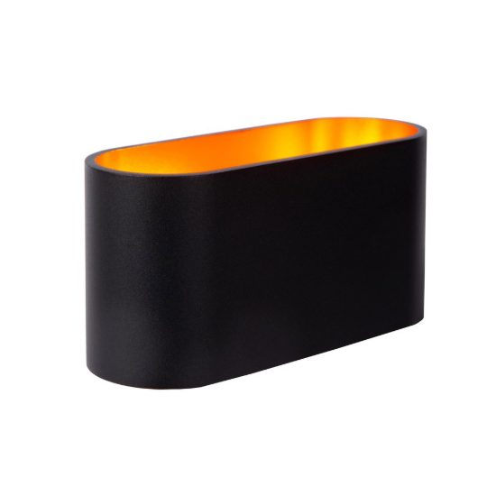Applique ovale per soggiorno moderna nero oro