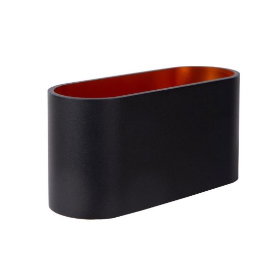 Applique ovale per soggiorno moderna nero oro