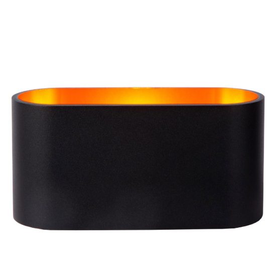 Applique ovale per soggiorno moderna nero oro