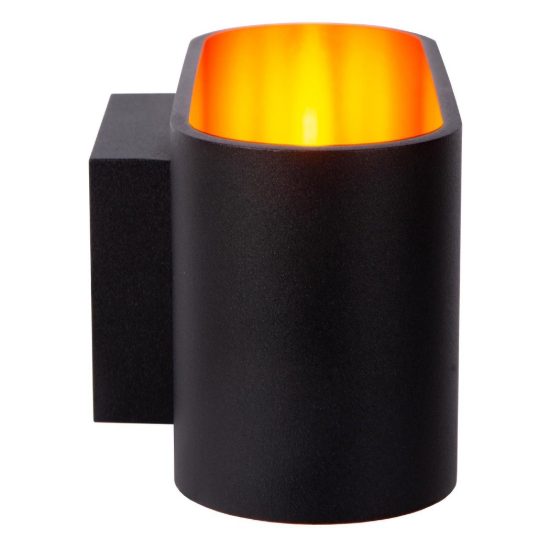 Applique ovale per soggiorno moderna nero oro